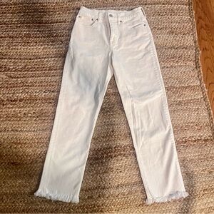 J. Crew Classic Straight White Jeans